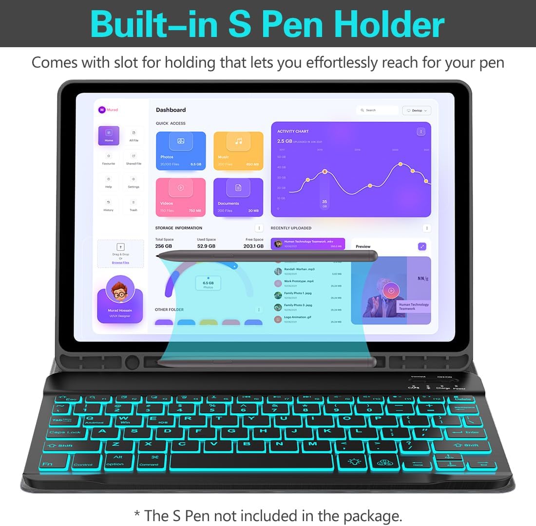Samsung Tab A9 Plus Keyboard Case