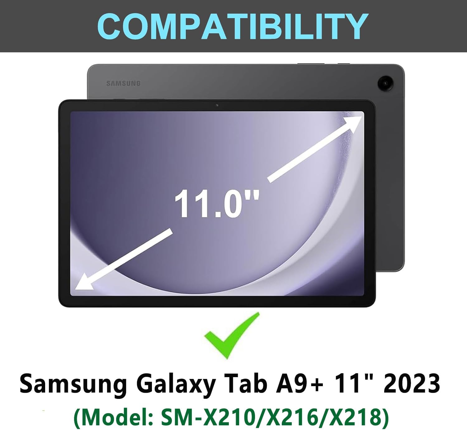 Samsung Tab A9 Plus Keyboard Case